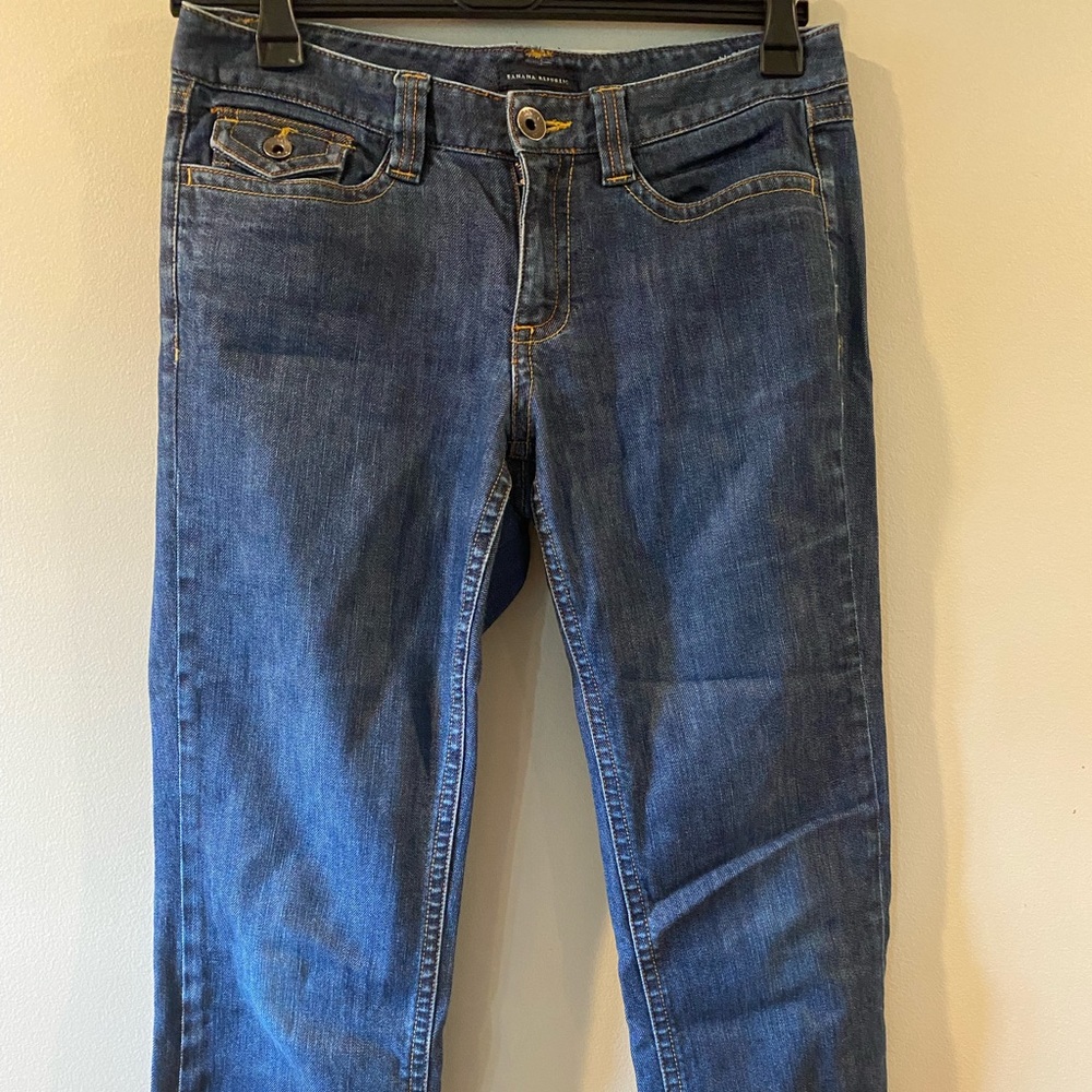 Banana Republic Jeans Women’s 8 Blue Denim Mid Rise Capri Cuffed Ladies